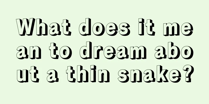 What does it mean to dream about a thin snake?