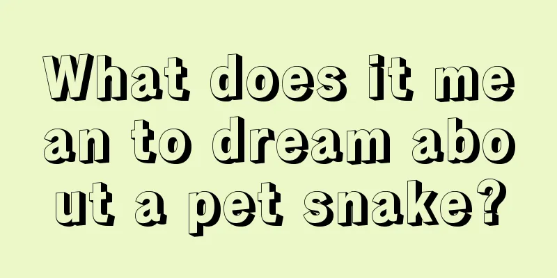 What does it mean to dream about a pet snake?