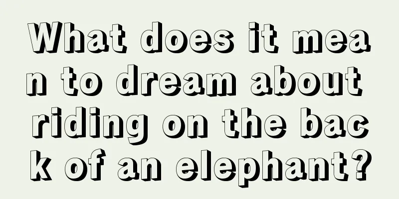 What does it mean to dream about riding on the back of an elephant?