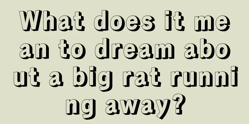 What does it mean to dream about a big rat running away?