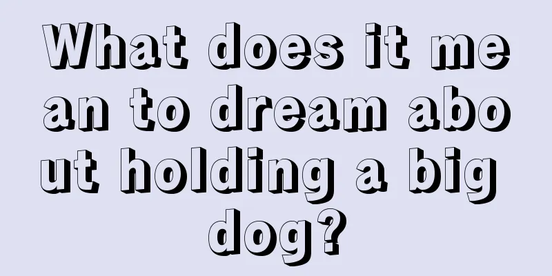 What does it mean to dream about holding a big dog?