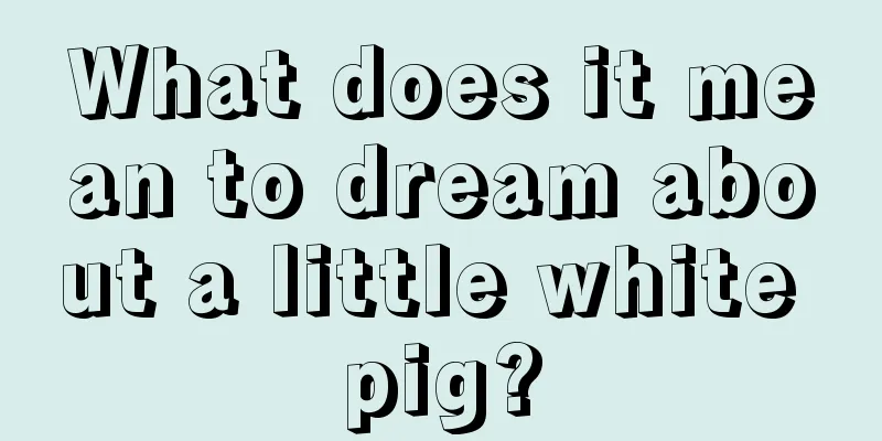 What does it mean to dream about a little white pig?