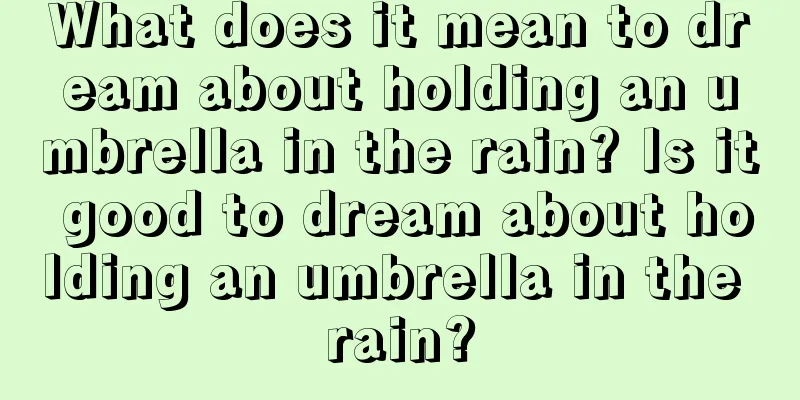 What does it mean to dream about holding an umbrella in the rain? Is it good to dream about holding an umbrella in the rain?