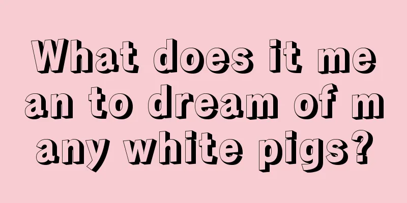 What does it mean to dream of many white pigs?