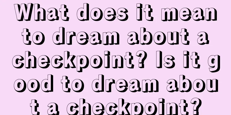 What does it mean to dream about a checkpoint? Is it good to dream about a checkpoint?