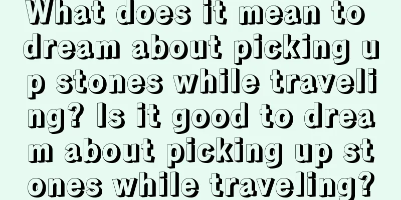 What does it mean to dream about picking up stones while traveling? Is it good to dream about picking up stones while traveling?