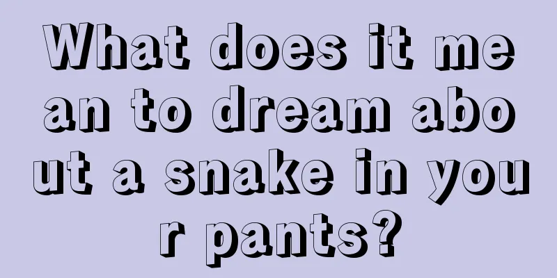 What does it mean to dream about a snake in your pants?