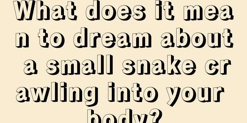 What does it mean to dream about a small snake crawling into your body?