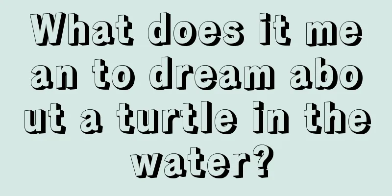 What does it mean to dream about a turtle in the water?