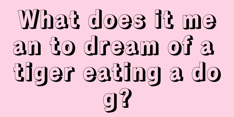 What does it mean to dream of a tiger eating a dog?