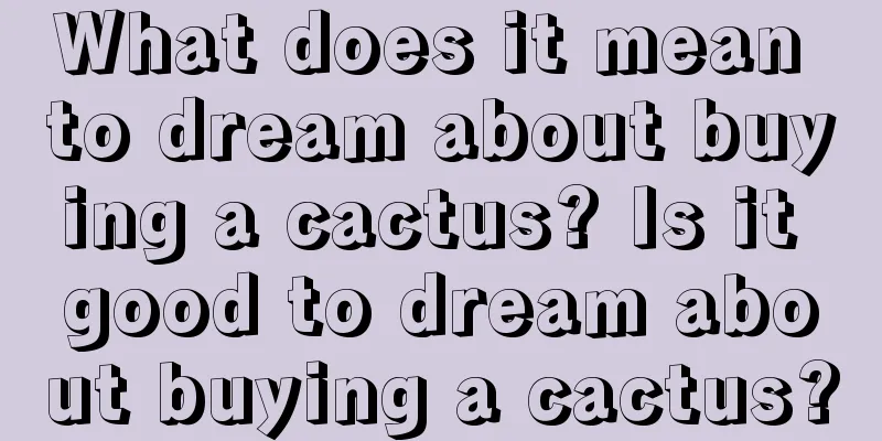 What does it mean to dream about buying a cactus? Is it good to dream about buying a cactus?