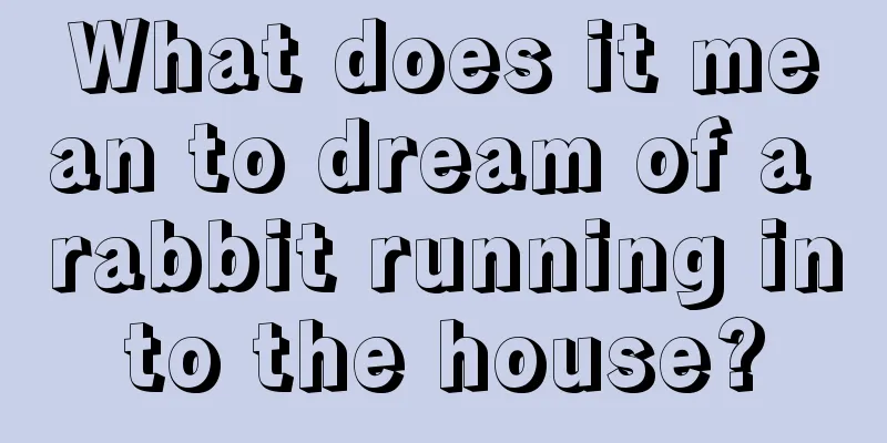 What does it mean to dream of a rabbit running into the house?