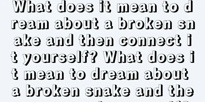 What does it mean to dream about a broken snake and then connect it yourself? What does it mean to dream about a broken snake and then connect it yourself?