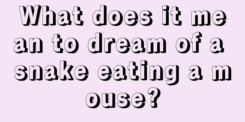 What does it mean to dream of a snake eating a mouse?