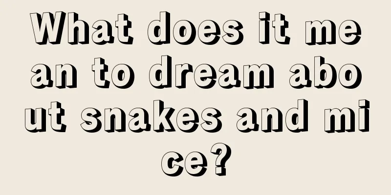 What does it mean to dream about snakes and mice?