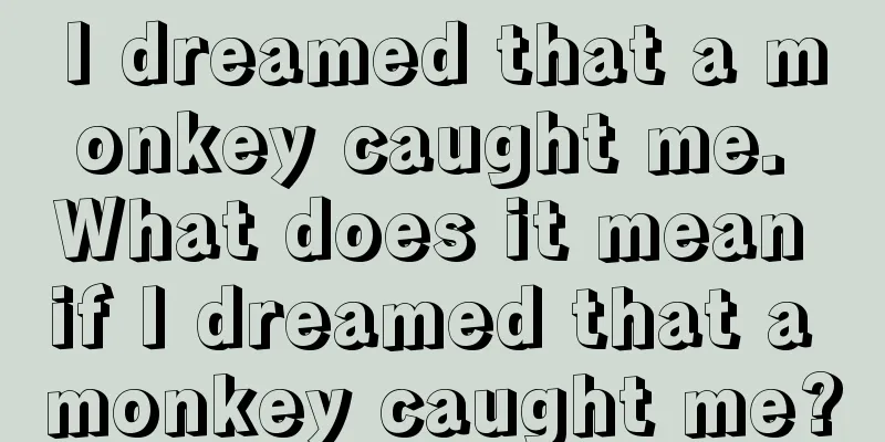 I dreamed that a monkey caught me. What does it mean if I dreamed that a monkey caught me?