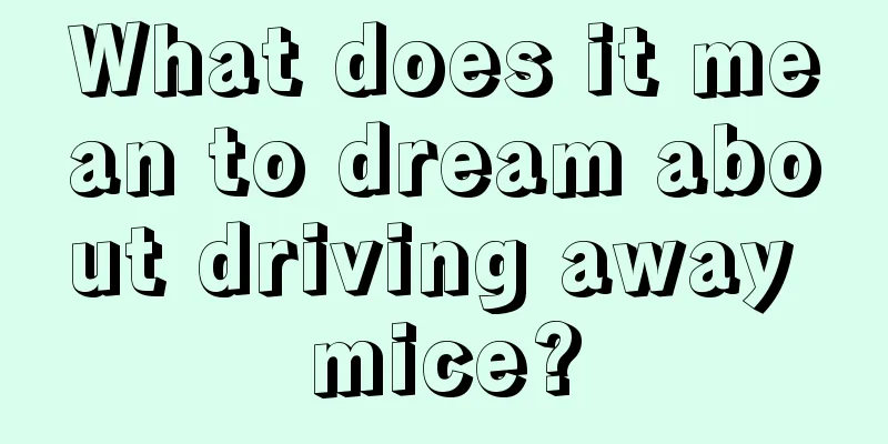 What does it mean to dream about driving away mice?