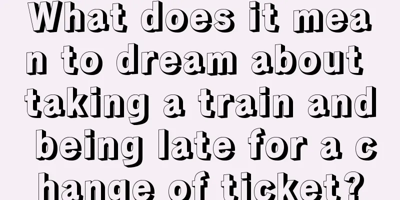 What does it mean to dream about taking a train and being late for a change of ticket?