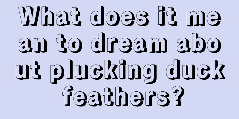 What does it mean to dream about plucking duck feathers?