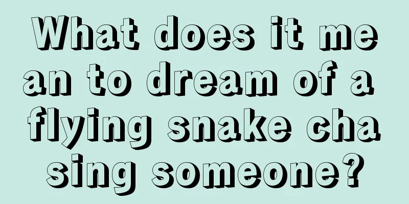 What does it mean to dream of a flying snake chasing someone?