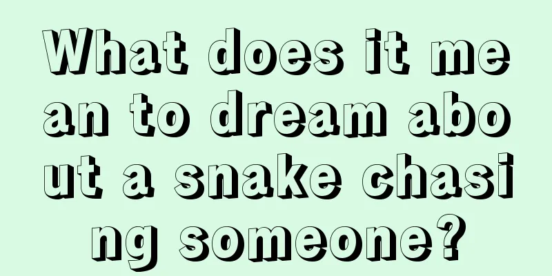 What does it mean to dream about a snake chasing someone?