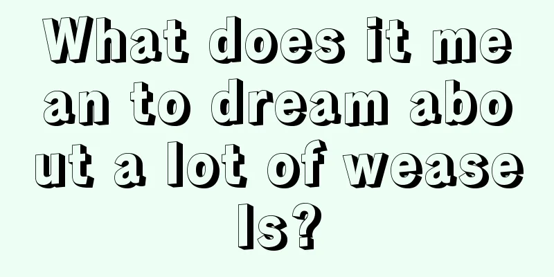 What does it mean to dream about a lot of weasels?