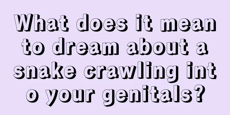 What does it mean to dream about a snake crawling into your genitals?