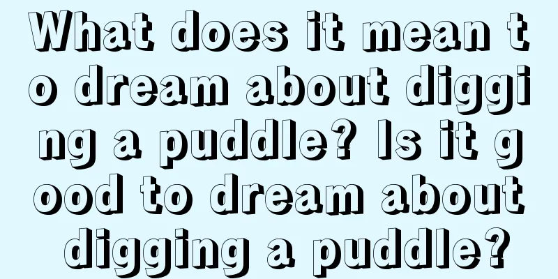 What does it mean to dream about digging a puddle? Is it good to dream about digging a puddle?