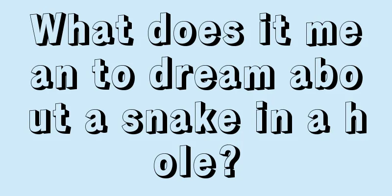 What does it mean to dream about a snake in a hole?