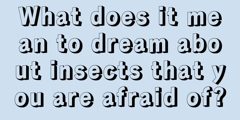 What does it mean to dream about insects that you are afraid of?