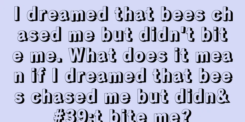 I dreamed that bees chased me but didn't bite me. What does it mean if I dreamed that bees chased me but didn't bite me?