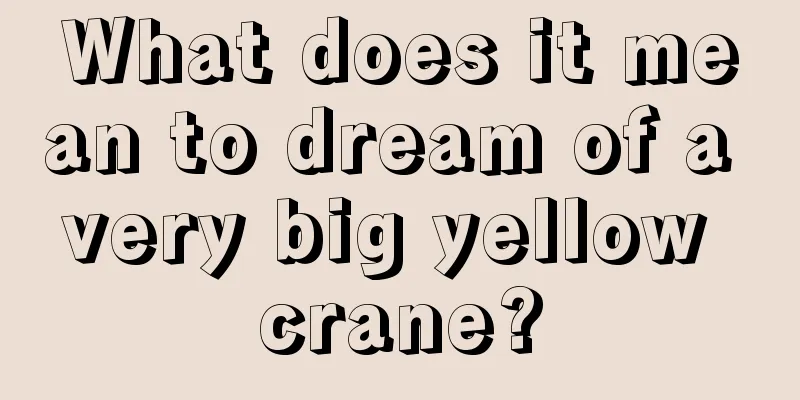 What does it mean to dream of a very big yellow crane?