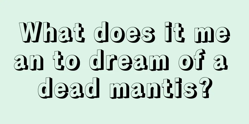 What does it mean to dream of a dead mantis?