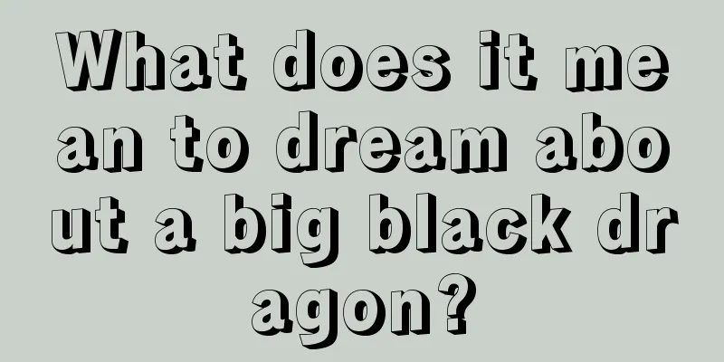 What does it mean to dream about a big black dragon?