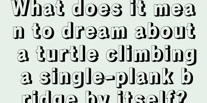 What does it mean to dream about a turtle climbing a single-plank bridge by itself?