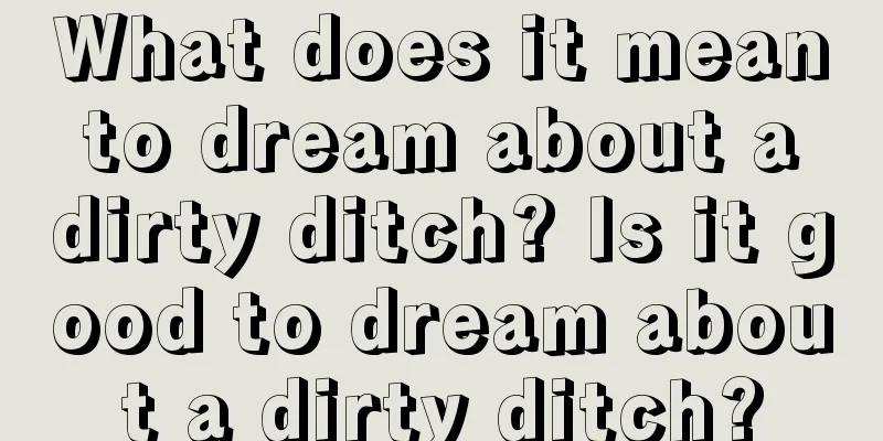 What does it mean to dream about a dirty ditch? Is it good to dream about a dirty ditch?