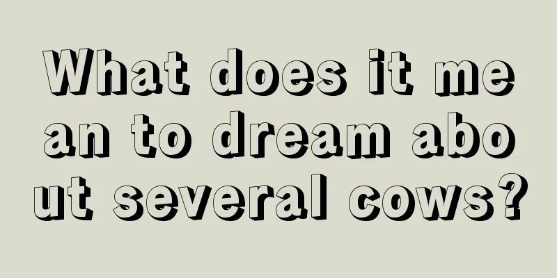 What does it mean to dream about several cows?