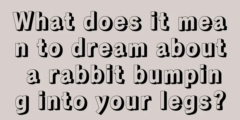 What does it mean to dream about a rabbit bumping into your legs?