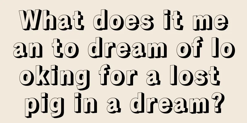 What does it mean to dream of looking for a lost pig in a dream?