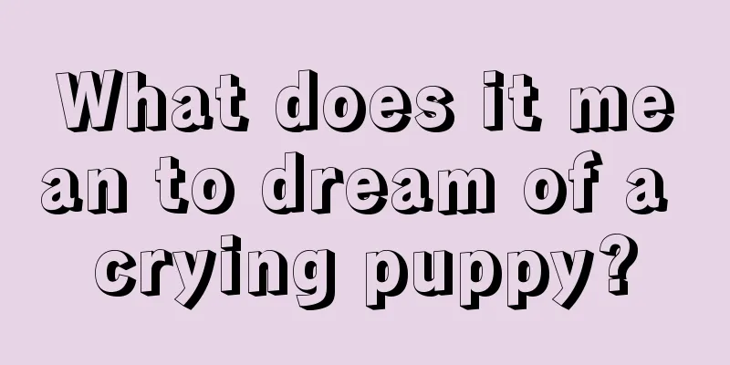 What does it mean to dream of a crying puppy?