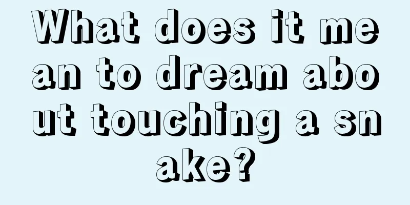 What does it mean to dream about touching a snake?