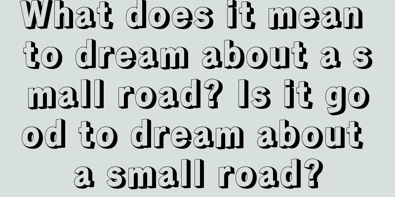 What does it mean to dream about a small road? Is it good to dream about a small road?