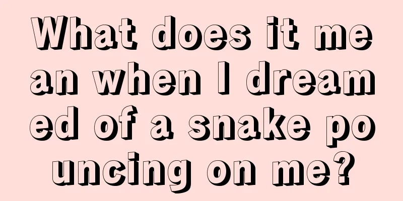 What does it mean when I dreamed of a snake pouncing on me?