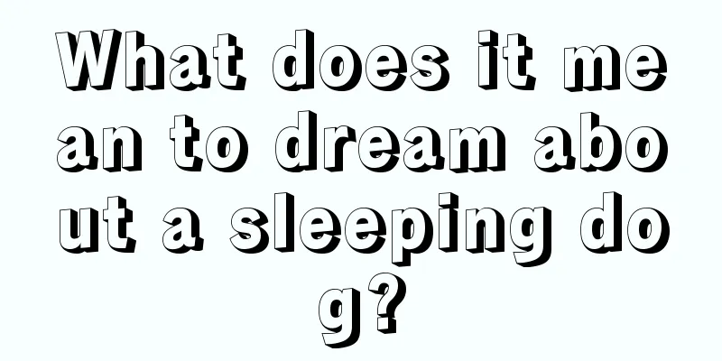 What does it mean to dream about a sleeping dog?