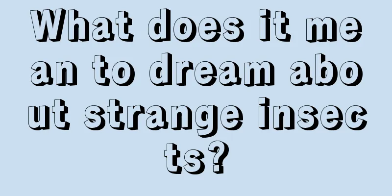 What does it mean to dream about strange insects?