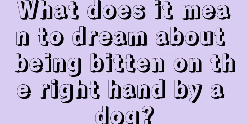 What does it mean to dream about being bitten on the right hand by a dog?