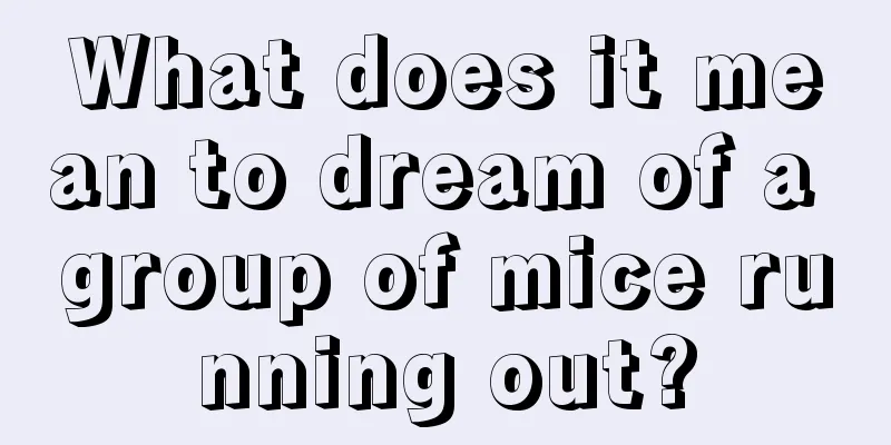 What does it mean to dream of a group of mice running out?