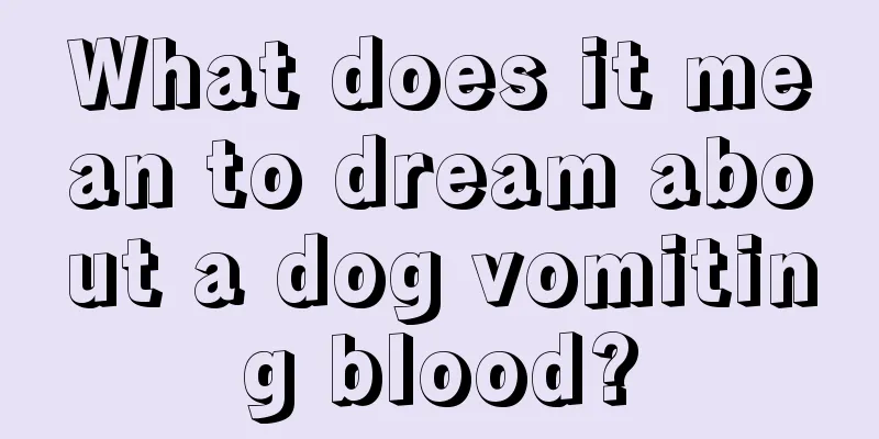 What does it mean to dream about a dog vomiting blood?