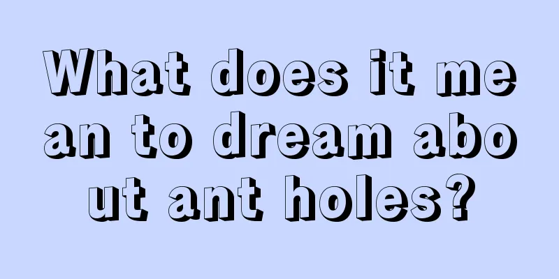 What does it mean to dream about ant holes?