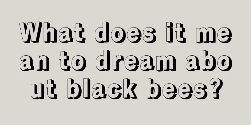 What does it mean to dream about black bees?